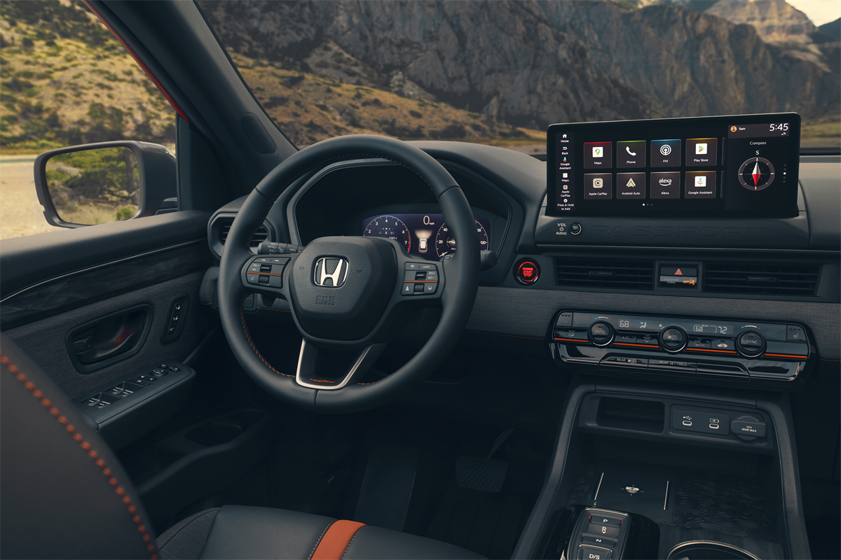 Dashboard of a new Honda vehicle equipped with Google Gemini