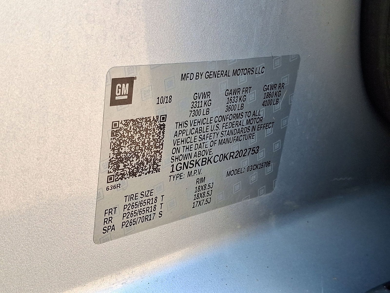 2019 Chevrolet Tahoe LT