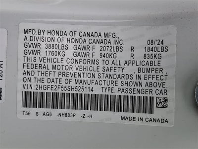 2025 Honda Civic Sport