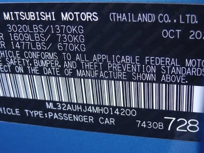 2021 Mitsubishi Mirage ES