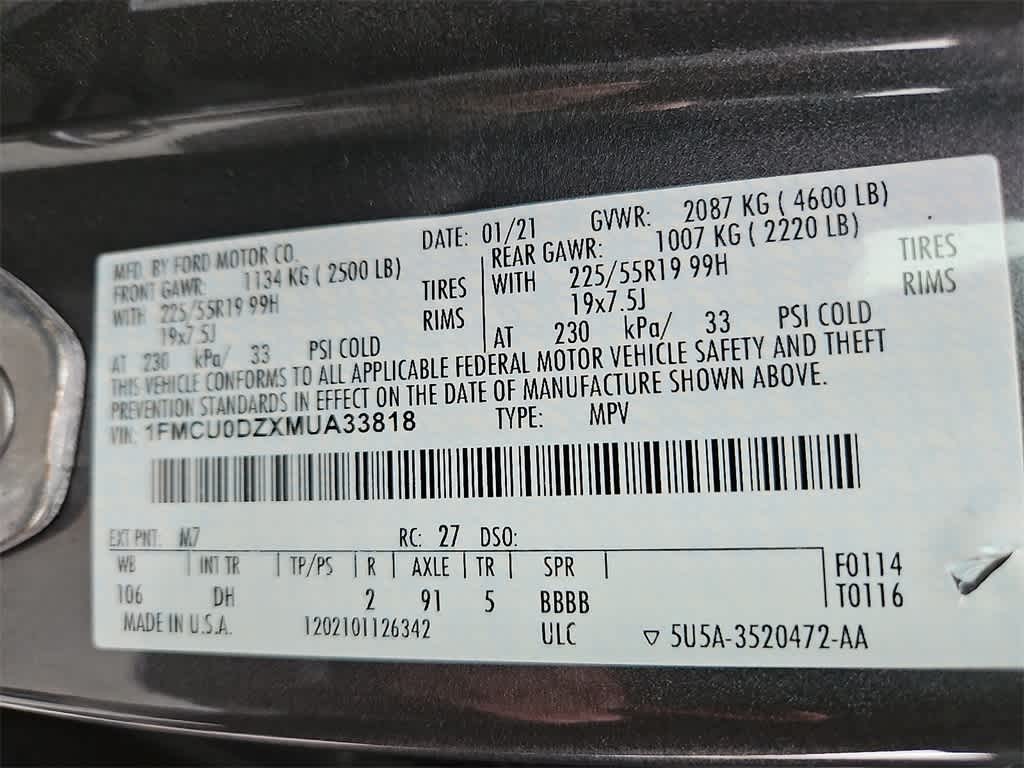 2021 Ford Escape Titanium Hybrid