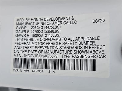 2022 Honda Accord Sport