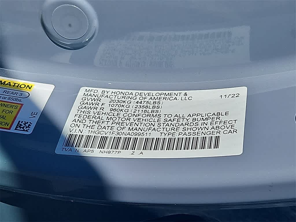 2022 Honda Accord Sport