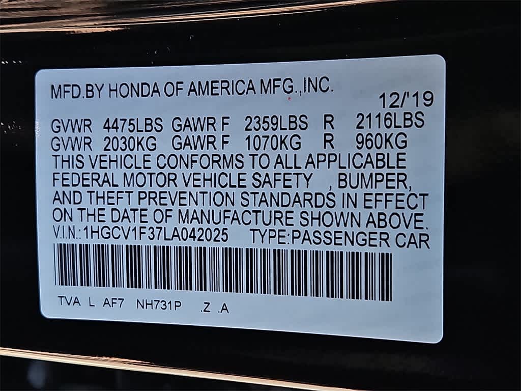 2020 Honda Accord Sport