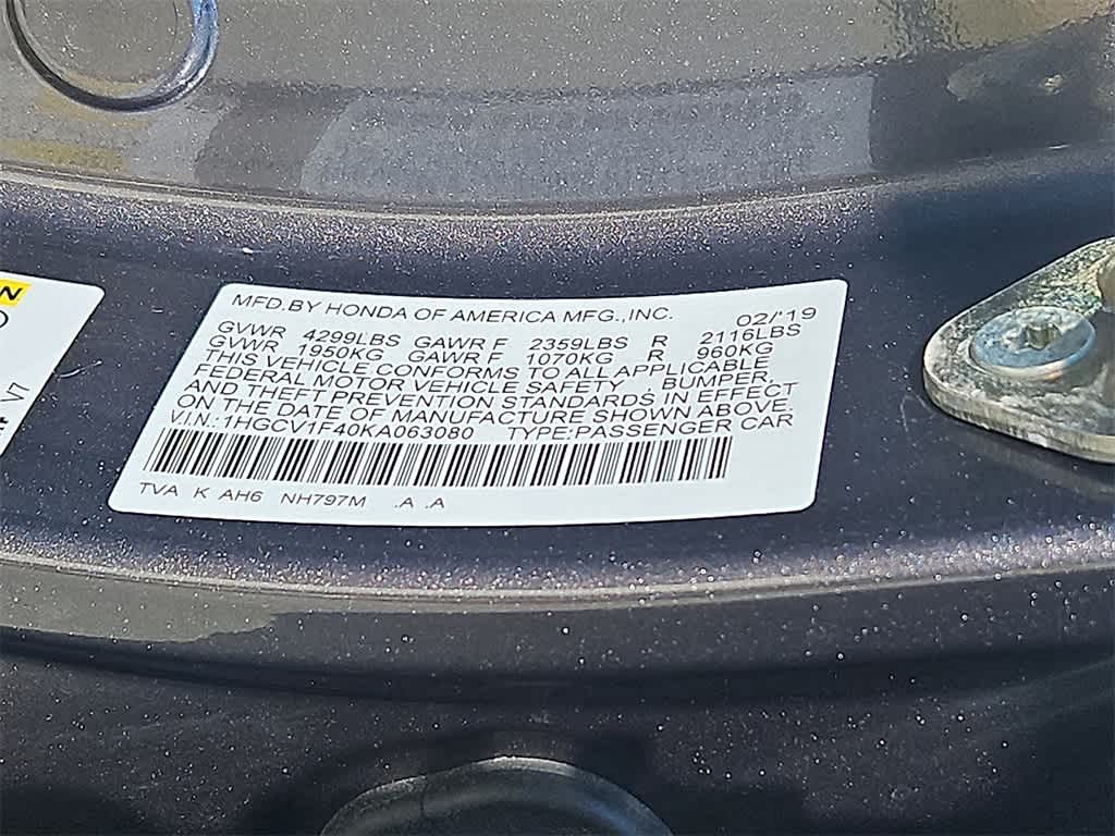 2019 Honda Accord EX 1.5T