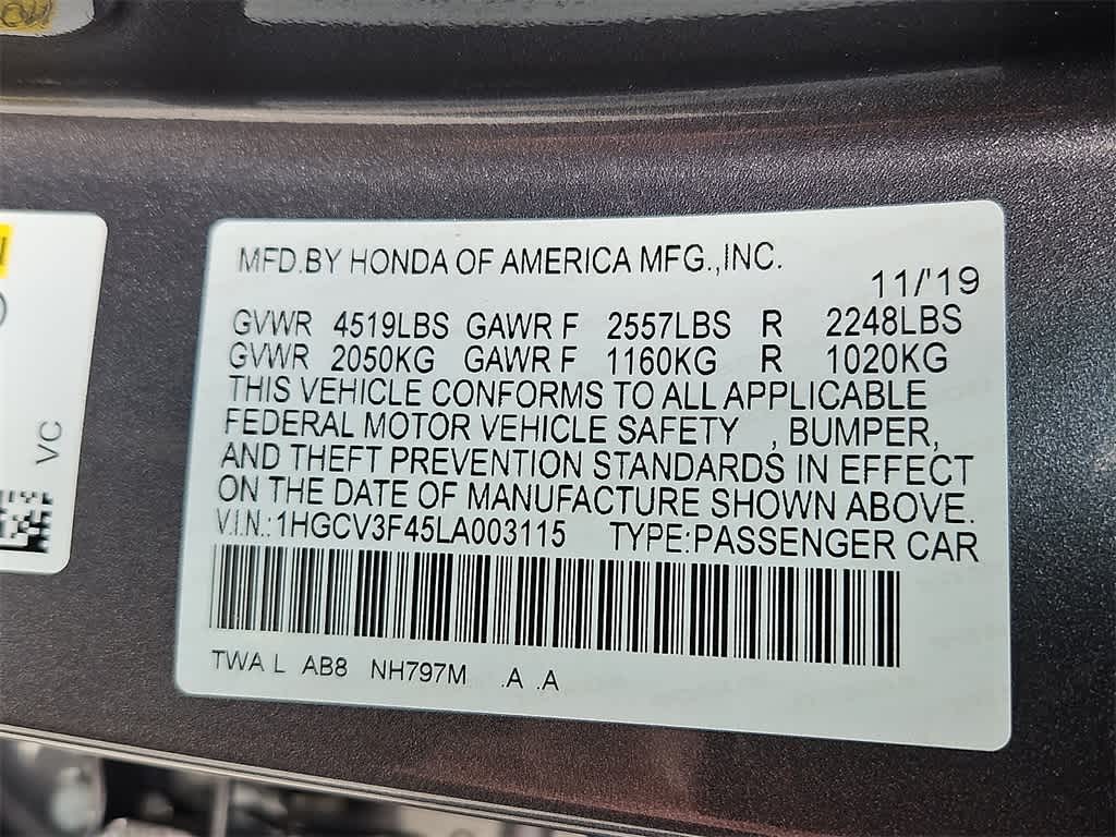 2020 Honda Accord Hybrid EX