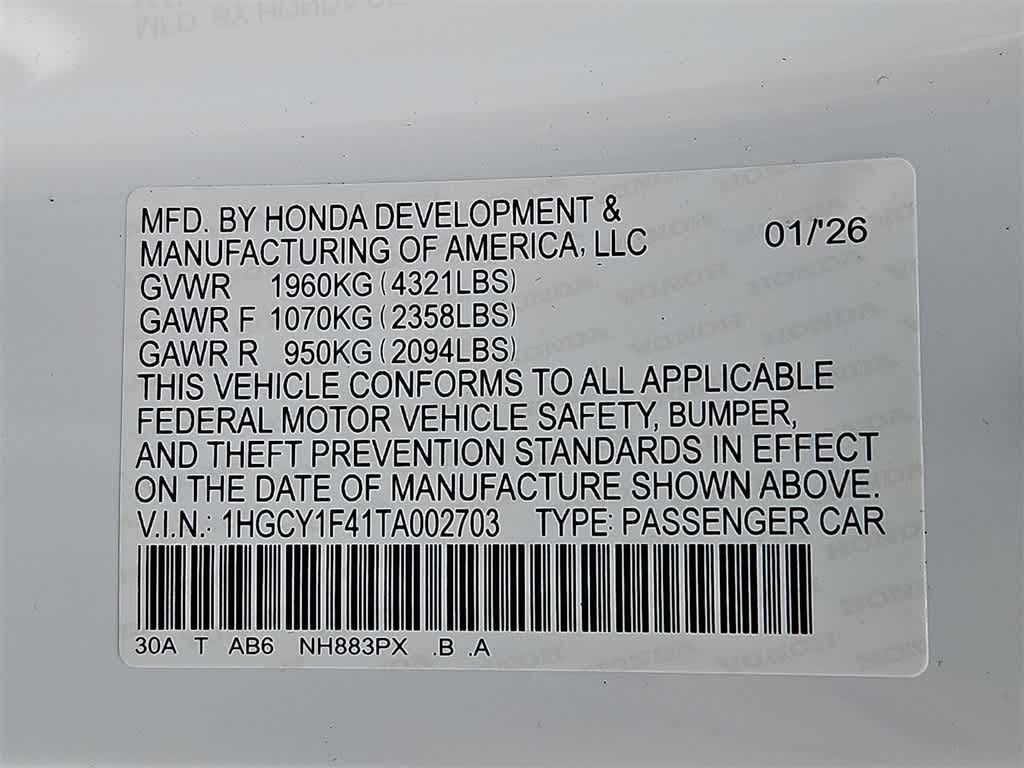 2026 Honda Accord SE