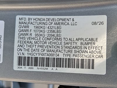 2026 Honda Accord SE