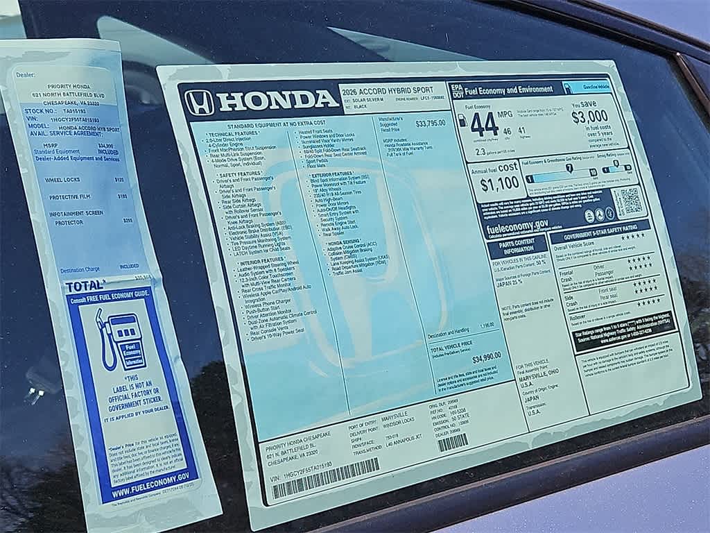 2026 Honda Accord Sport