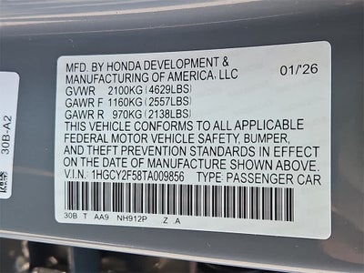 2026 Honda Accord Sport