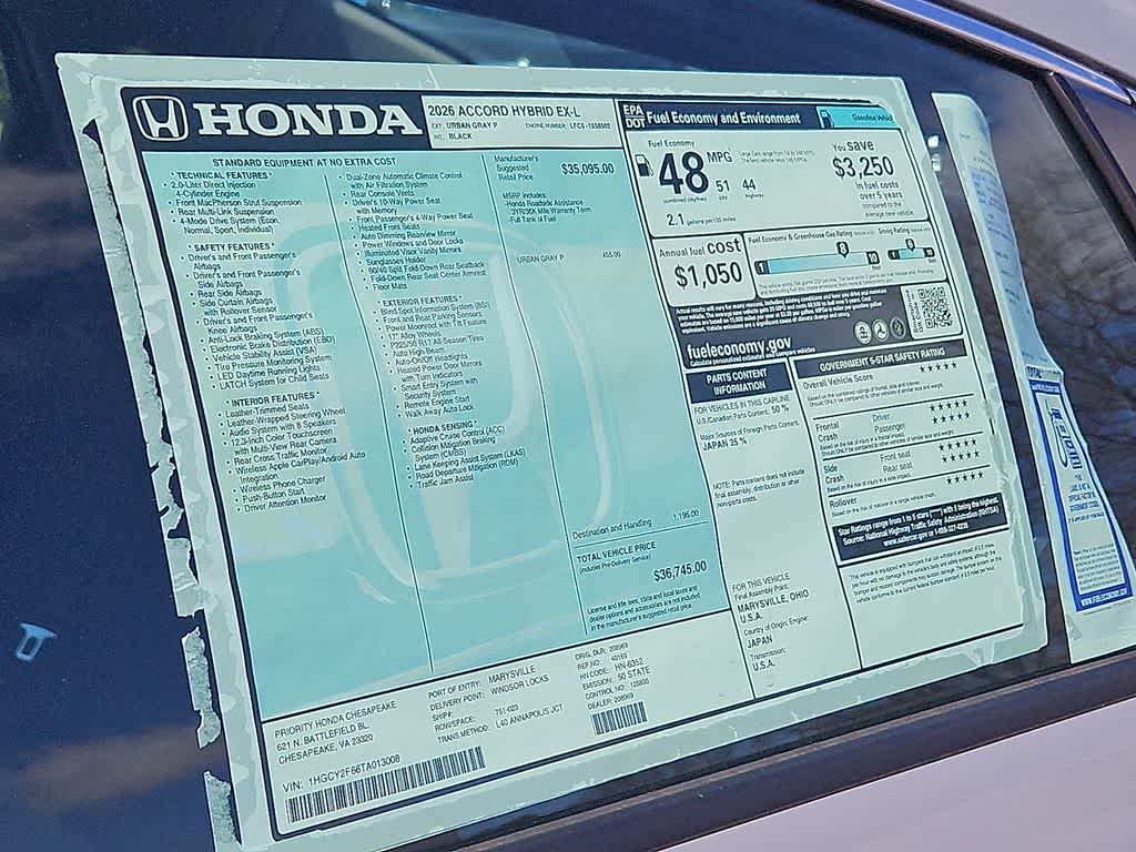 2026 Honda Accord EX-L