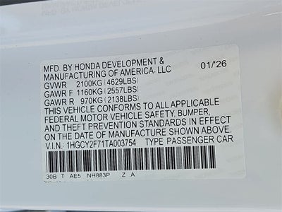 2026 Honda Accord Sport-L