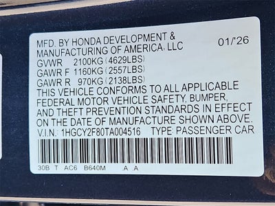 2026 Honda Accord Touring