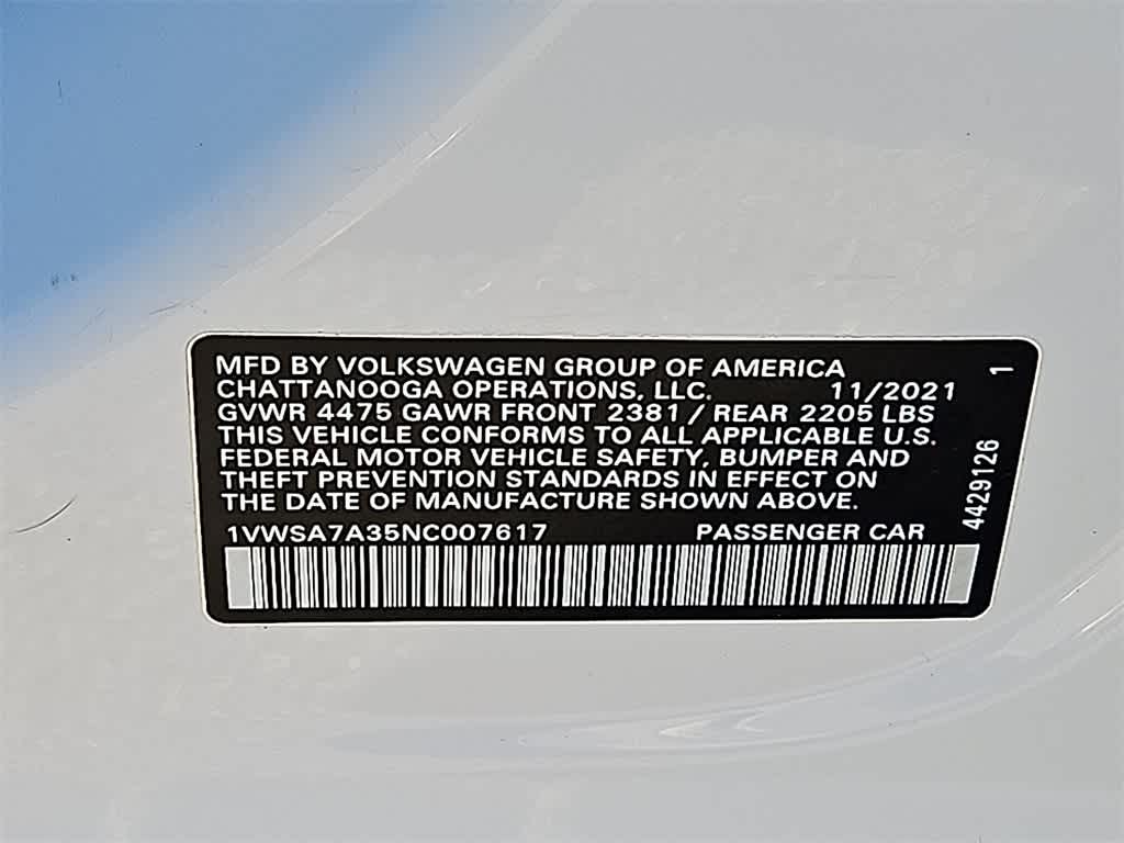 2022 Volkswagen Passat 2.0T SE