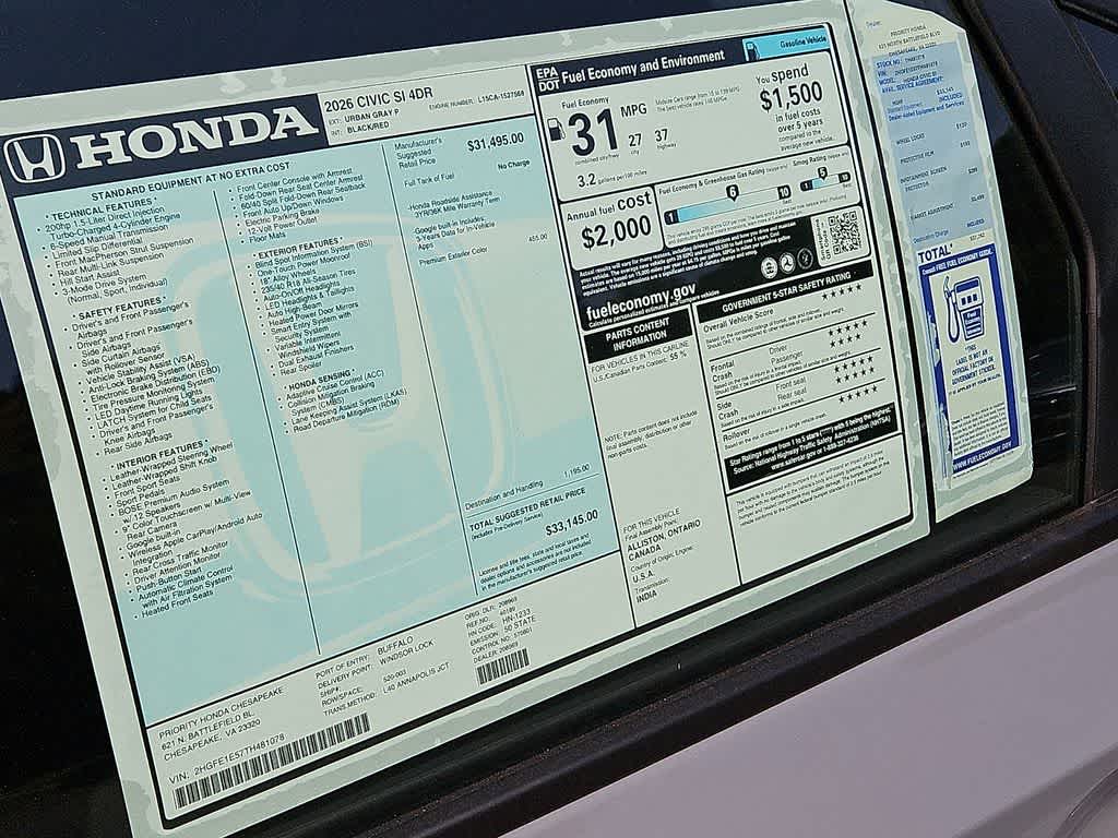 2026 Honda Civic Si Base