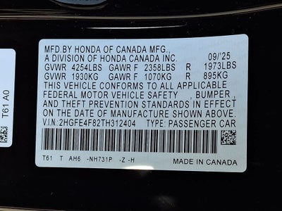 2026 Honda Civic Hybrid Sport