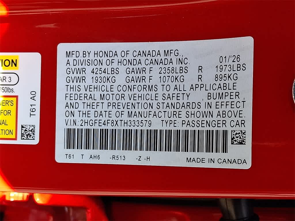 2026 Honda Civic Hybrid Sport