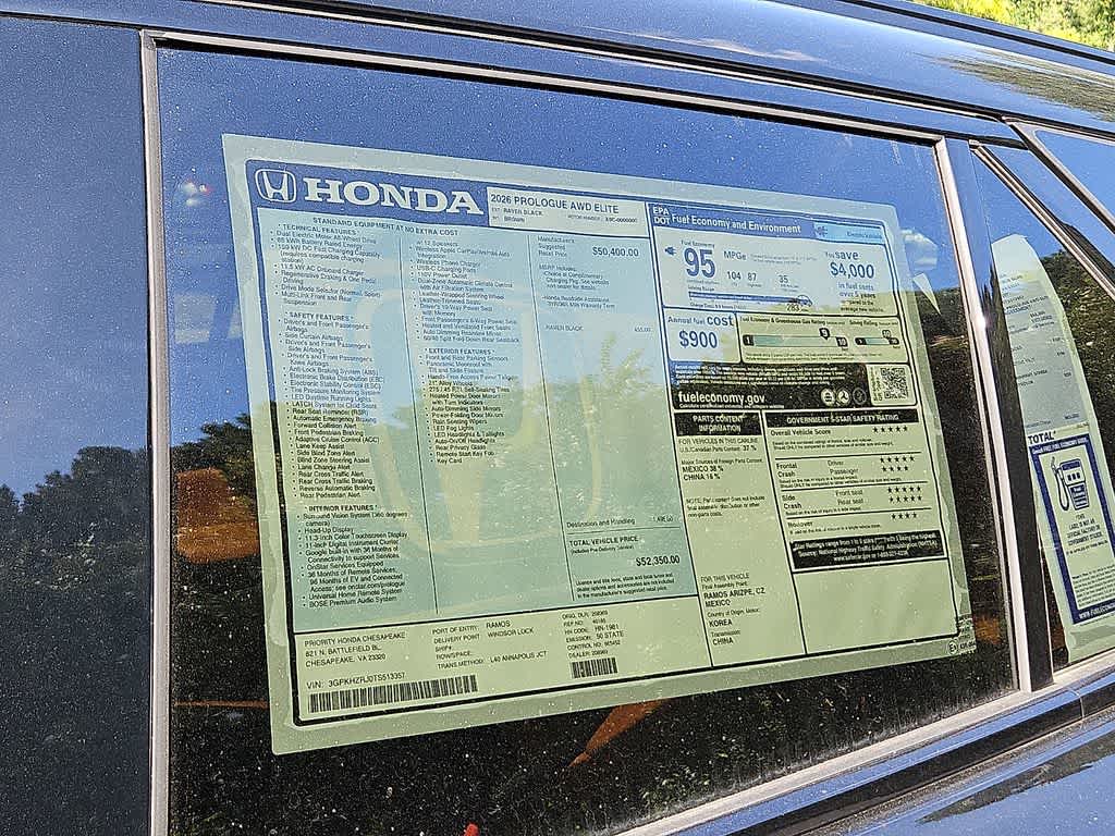 2026 Honda Prologue Elite