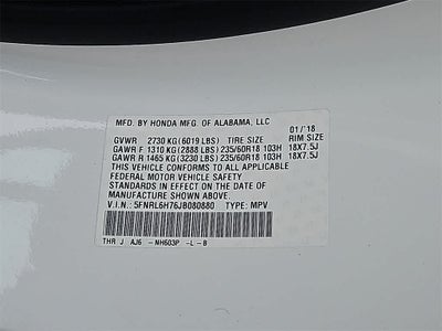 2018 Honda Odyssey Base