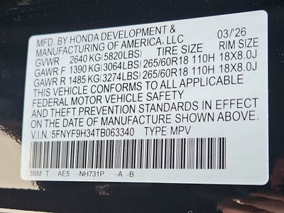 2026 Honda Passport RTL