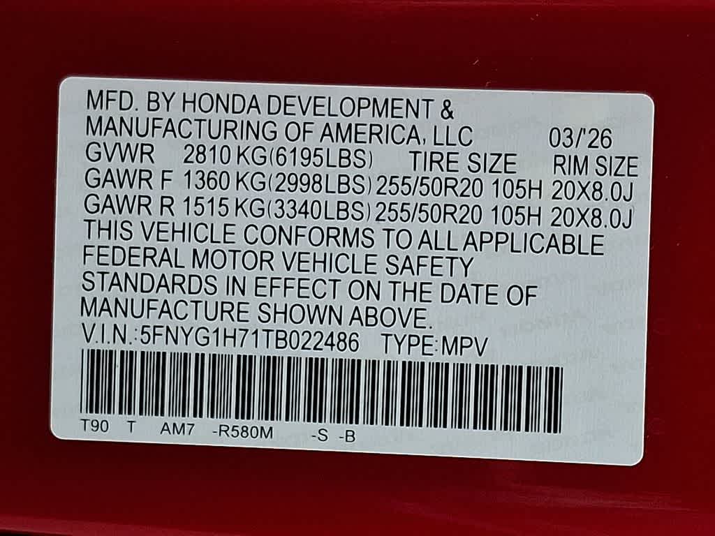 2026 Honda Pilot Touring