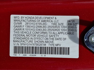 2026 Honda Pilot Touring S