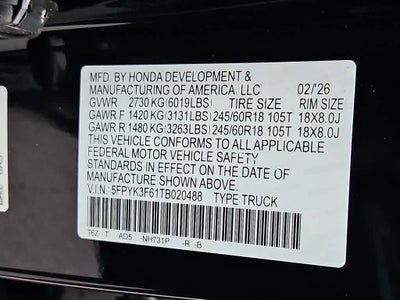 2026 Honda Ridgeline TrailSport