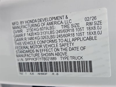 2026 Honda Ridgeline TrailSport+