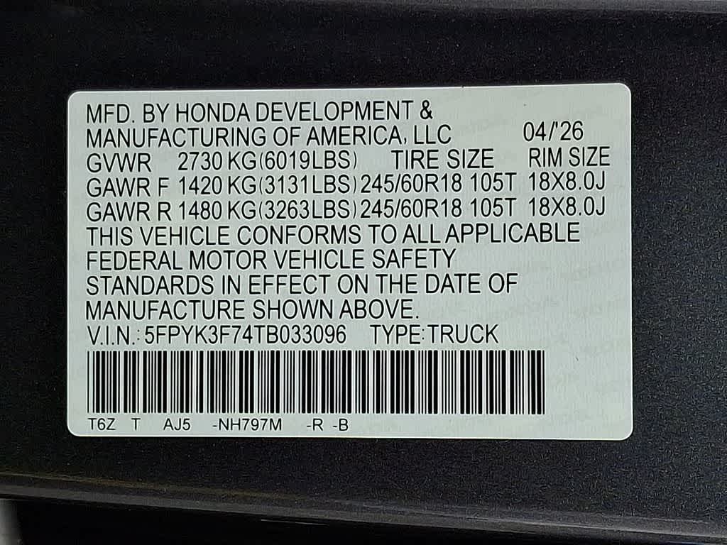 2026 Honda Ridgeline TrailSport+