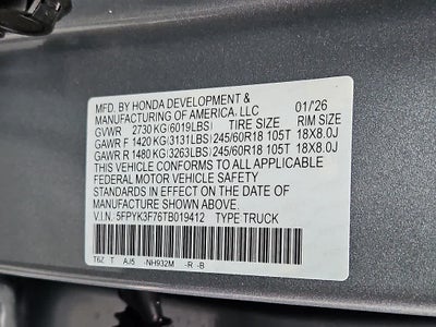 2026 Honda Ridgeline TrailSport+