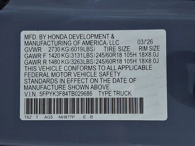 2026 Honda Ridgeline Black Edition