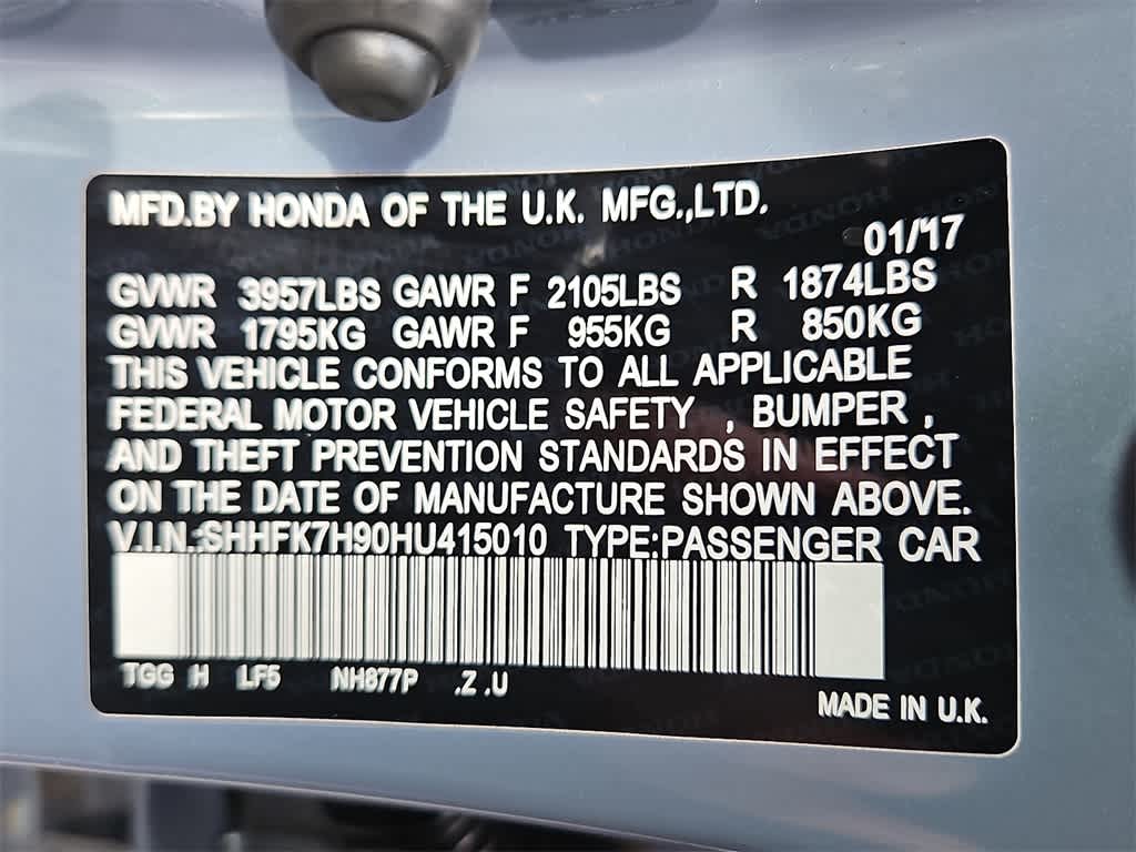 2017 Honda Civic Hatchback Sport Touring