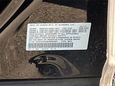 2018 Honda Pilot Touring