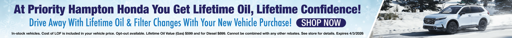 Lifetime Oil Promotion