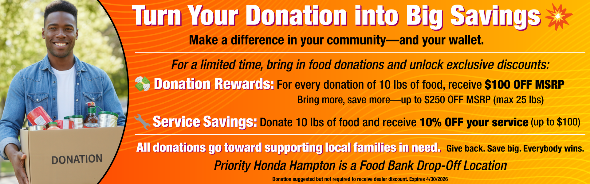 Donation into Big Savings